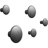 Muuto Dots Metal Set Of 5 Black - , Schwarz, Metall