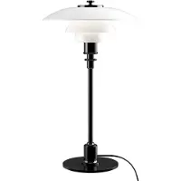 Louis Poulsen PH 2/1 Tischleuchte Schwarz Metallisiert - , PH 2/1, Weiß, für Wohnzimmer, Metall, Design