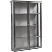 Nordal Downtown Eisen Wandschrank - schwarz 80x20x121cm