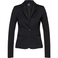ONLY Jerseyblazer "ONLPOPTRASH – 2-Knopf Blazer mit taillierter Silhouette" regular fit, Milano Rib, Materialmix, Reverskragen, unifarben