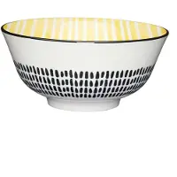Kitchencraft Moroccan Style Stipe Ceramic Bowl Silber