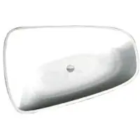 Hoesch SingleBath Duo Freistehende Ovalbadewanne 1798 x 1173 mm Überlauf links mit angeformter Schürze weiß - 3698.010