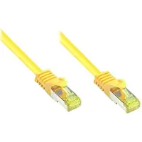 GOOD CONNECTIONS RJ45 Patchkabel mitCat.7 Rohkabel und Rastnasenschutz (RNS), S/FTP, PiMF, halogenfrei, 600MHz, OFC, gelb, 20m, (8070R-200Y)