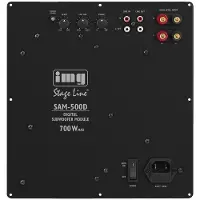 Monacor SAM-500D, 500 W, Aktiver Subwoofer, 20 - 200 Hz, 700 W, 22000 Ohm, Schwarz