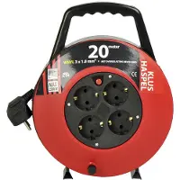Q-Link Kabelbox - 20m met 3 x 1.0 mm2 PVC Snoer - Zwart/Rood