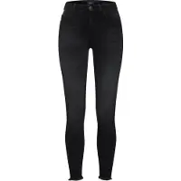ONLY Ankle-Jeans "ONLBLUSH MID SK ANK RW REA1099 NOOS" mit fransigen Säumen