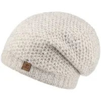 Chillouts Beanie "Nele Hat", Damen, beige (natural), Wolle, Waffelmuster, unifarben, Mützen Beanie, mit weichem Fleece innen, atmungsaktiv, temperaturregulierend, Topseller