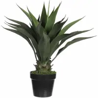 Mica Decorations Mica künstliche Agave im Topf grün 60 x Ø 25 cm GLO660754894
