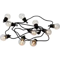 Sirius LED-Biergartenlichterkette Lucas Starter-Set 10 LED klar außen 3 m schwarz