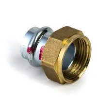 Viega Prestabo Verschraubung 559229 42 mm x G 1 3/4, Stahl unlegiert, flachdichtend, SC-Contur