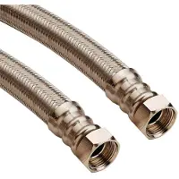 SOLAR PLUS Edelstahl Flexschlauch 50cm DN13 Panzerschlauch DVGW, IG 1/2" x IG 1/2"