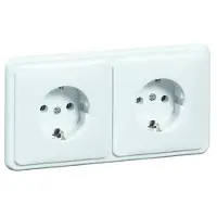 Honeywell PEHA-Steckdose Schuko weiss 16A mit Frontplatte, nur für den Export