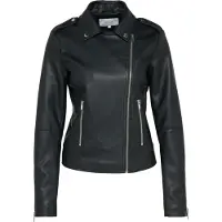 Vila Cara Coated Jacke Schwarz S Damen Schwarz S