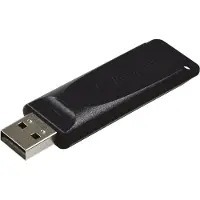 Verbatim Slider - USB-Stick 64 GB - Schwarz, 64 GB, USB Typ-A, 2.0, 10 MB/s, Dia, Schwarz