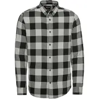 Only & Sons Herren Freizeithemd ONSGUDMUND LS CHECKED SHIRT Schwarz Knopfleiste XS