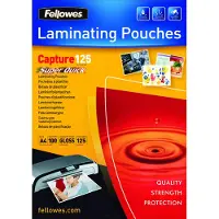 Fellowes Laminierfolien, Quick-Folien, DIN A4, 125 mic., 100 Stück