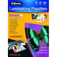 Fellowes Laminierfolien, Quick-Folien, DIN A4, 80 mic., 100 Stück
