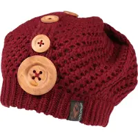 Chillouts Beanie "Nelly Hat" mit modernem Strickmuster und Zierknöpfen