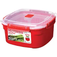 Sistema 1102, Steamer, Rot, 2400 ml, Transparent, 10,14 Tassen, 209 mm