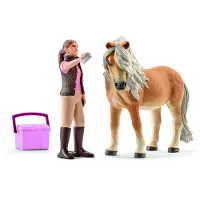 Schleich Pferdepflegerin mit Island Pony Stute; 41431