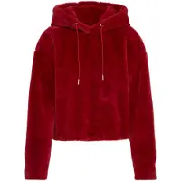 Urban Classics Rundhalspullover "Damen Ladies Oversize Short Teddy Hoody" 1 Stk.
