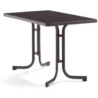 Sieger Tisch 233/G 115 x 70 cm grau Gestell aus Stahl in eisengrau, Tischplatte aus Mecalit-Pro in anthrazit