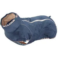 Hurtta Casual Jacke, gesteppt für Bulldog-artige Hunde, Rückenlänge:65XL, Farbe:blau