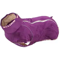 Hurtta Casual Hundejacke gesteppt für Bulldog-artige Hunde, Rückenlänge:65XL, Farbe:violett