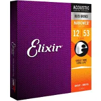Elixir Strings 11052 Acoustic Bronze Nanoweb Light Saiten 012-053