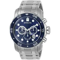 Invicta Pro Diver - SCUBA 0070 Herrenuhr - Quarzwerk - Edelstahl mit blauem Zifferblatt - 48 mm