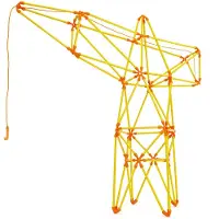 Hape Baukasten Kran Bauset Bambus Konstruktionsspielzeug gelb