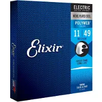 Elixir 12100 POLYWEB beschichtete E-Gitarren-Saiten 11-49