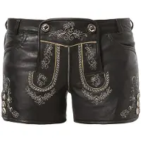 Stockerpoint Lederhose "Mona" in black nappa | Gr.: 42