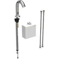 Geberit Piave Waschtischarmatur, Ausladung 167 mm, ohne Mischer, Generatorbetrieb, mit AP-Funktionsbox, 116.165.21.1, Farbe: hochglanz-verchromt