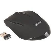 Sandberg Wireless Mouse Pro, rechts, Optisch, RF Wireless, 1600 DPI, Schwarz