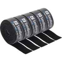 Sandberg Cable Velcro Strap 5-pack, Kabelbinder mit Klettverschluss, Schwarz, 1000 mm, 73 g, 50 mm, 50 mm