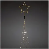 Konstsmide LED Baummantel mit Stern, Leichte Dekorationsfigur, Kupfer, IP20, LED, Bernstein, 4.5 V