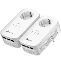 TP-LINK AV1200-Gigabit-Powerline-Adapter KIT mit Frontsteckdose und 3 LAN-Ports (TL-PA8030P KIT)