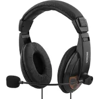 Deltaco HL-56, Kopfhörer, Kopfband, Calls/Music, Schwarz, Drehregler, 2,5 m