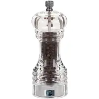 Aps -Germany 40540, Pfeffermühle, Transparent, Acryl, Edelstahl, 55 mm, 55 mm, 150 mm