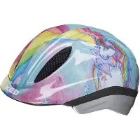 Ked Meggy II Originals | Kinder Fahrradhelm Insektenschutznetz Integriertes LED-Rücklicht maxSHELL Technologie, einhorn paradies44-49 (XS)