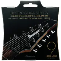 Ibanez Saitensatz E-Gitarre Nickel Wound 9-Saiter - Super Light für long scale 9-90 (IEGS9)