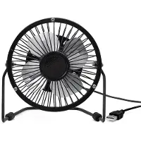 Kikkerland - Usb Metal Desk Fan - Black (US143-BK-EU)
