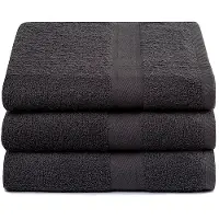 Huismerk Duschtücher Anthrazit (70 x 140 cm) (3er Set)