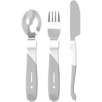 Twistshake Esslern-Besteck aus Edelstahl Messer, Gabel + Löffel 1 St Set