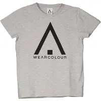WearColour Patch T-Shirt, Grey Melange 140
