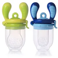 Kidsme Food Feeder 2er-Pack, Blau/Limette
