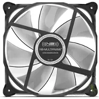 Noiseblocker Multiframe M12-1, Ventilator, 12 cm, 750 RPM, 8 dB, 58 m³/h, Schwarz