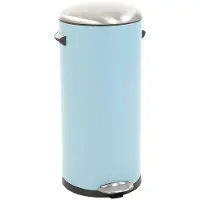 EKO - Belle Deluxe Treteimer 30 Liter - Steel Plastic - Hell Blau, sandcoated