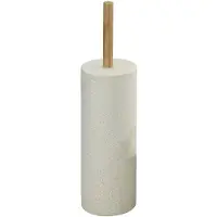 Wenko WC-Garnitur »Vico«, Polyresin/Bambus, beige